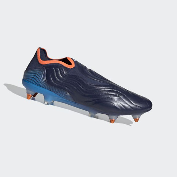 Botas De Futbol Adidas Copa Sense+ Soft Ground Mujer Chile Azules - INHLUS572