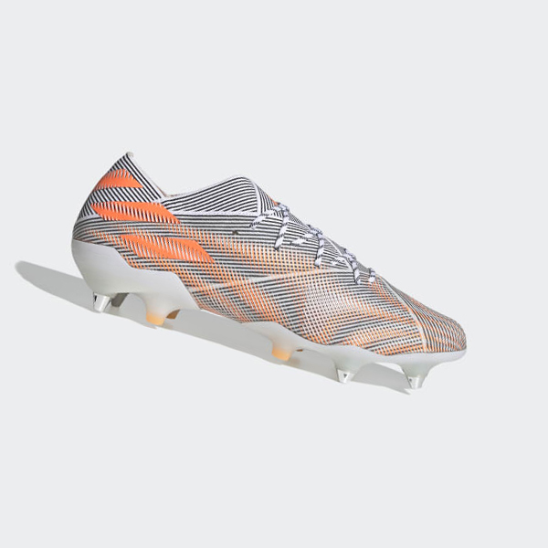 Botas De Futbol Adidas Nemeziz.1 Soft Ground Mujer Chile Blancas - YFTAKW952