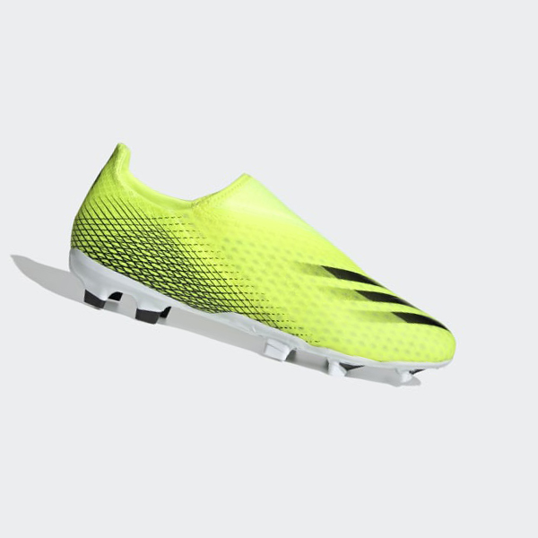 Botas De Futbol Adidas X Ghosted.3 Laceless Firm Ground Hombre Chile Amarillo - ZLAIPD806