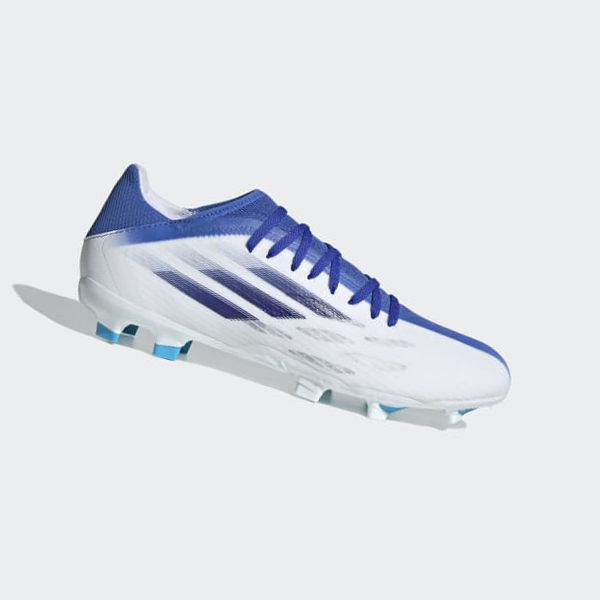 Botas De Futbol Adidas X Speedflow.3 Firm Ground Mujer Chile Blancas - QYGEBT283