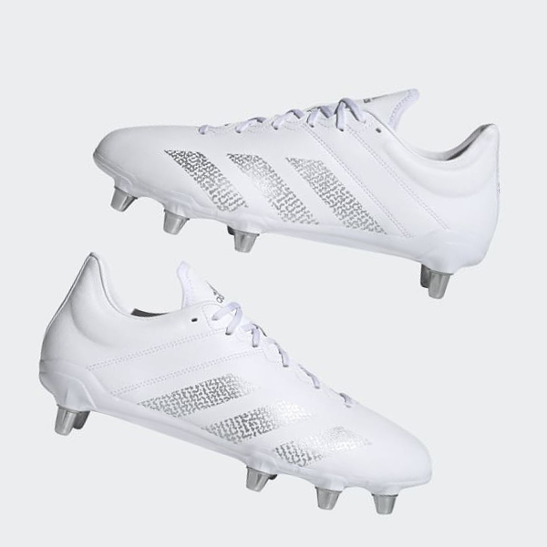 Botas De Rugby Adidas Kakari Soft Ground Hombre Chile Blancas - YAONXP406