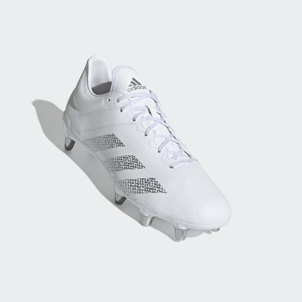 Botas De Rugby Adidas Kakari Soft Ground Hombre Chile Blancas - YAONXP406