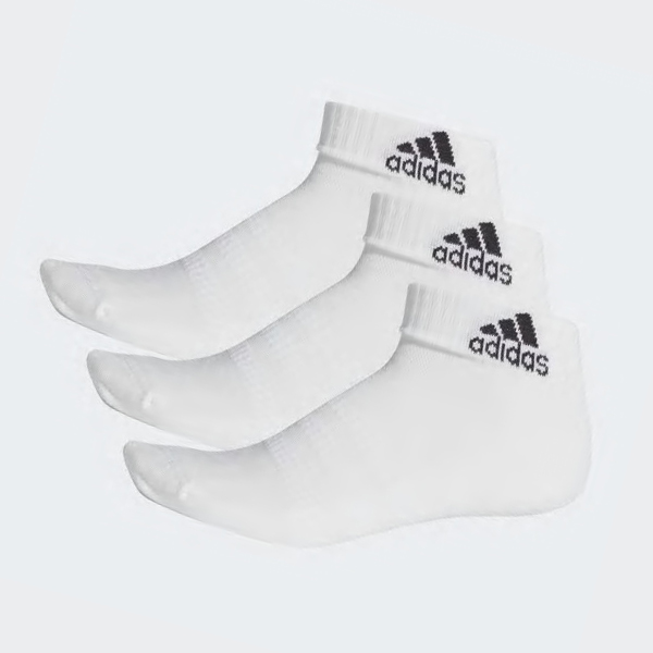 Calcetines Adidas Acolchados Ankle 3 Pairs Hombre Chile Blancas - ZWNALO847