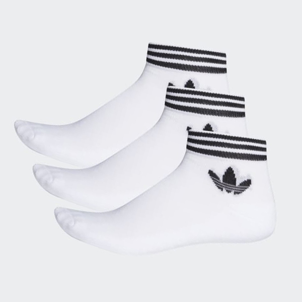 Calcetines Adidas Trefoil Ankle 3 Pairs Mujer Chile Blancas - HCNBGS796