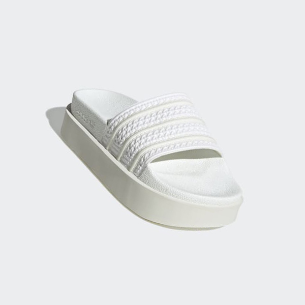 Chanclas Adidas Adilette Bonega Mujer Chile Blancas - JMZFBI854