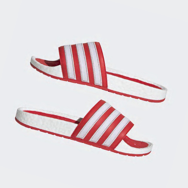 Chanclas Adidas Adilette Boost Hombre Chile Blancas - IFGVNH019