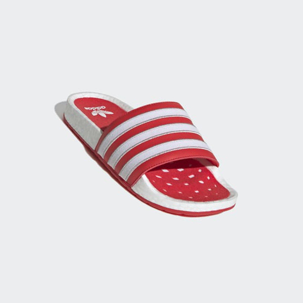 Chanclas Adidas Adilette Boost Hombre Chile Blancas - IFGVNH019