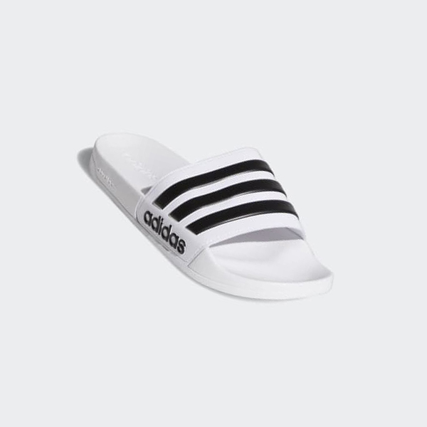 Chanclas Adidas Adilette Cloudfoam Hombre Chile Blancas - IPODLG739