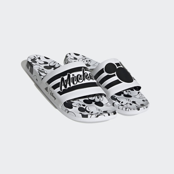 Chanclas Adidas Adilette Comodidad Mickey Mouse Mujer Chile Blancas - JMRBVL602