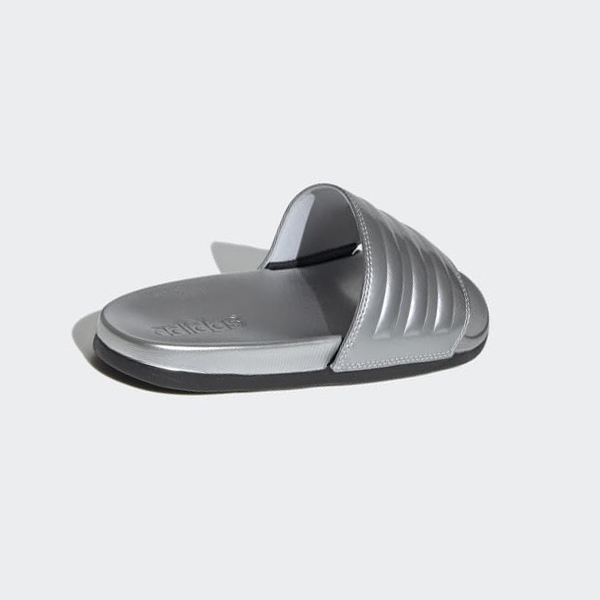 Chanclas Adidas Adilette Comodidad Mujer Chile Plateadas - EGUOVQ502