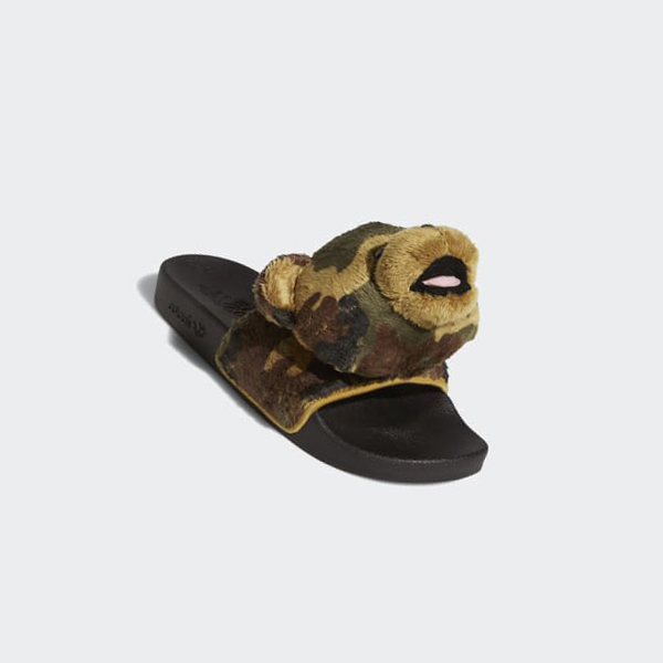 Chanclas Adidas Jeremy Scott Adilette Teddy Hombre Chile Negras - BMNVIY320