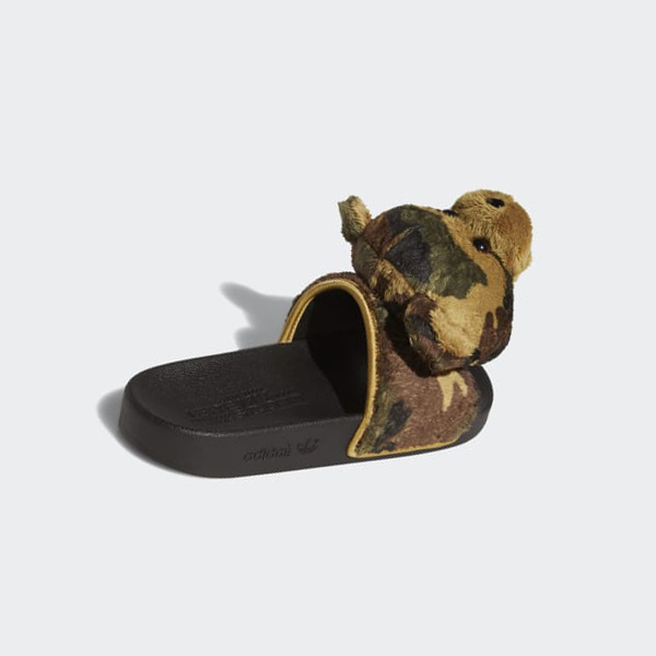 Chanclas Adidas Jeremy Scott Adilette Teddy Hombre Chile Negras - BMNVIY320