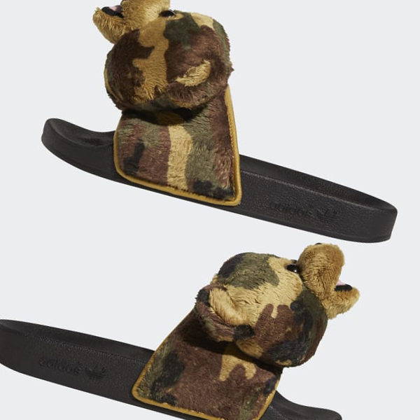 Chanclas Adidas Jeremy Scott Adilette Teddy Hombre Chile Negras - BMNVIY320