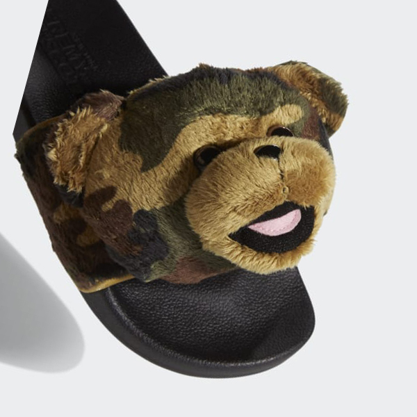 Chanclas Adidas Jeremy Scott Adilette Teddy Hombre Chile Negras - BMNVIY320