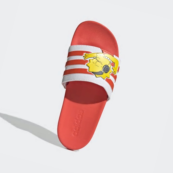 Chanclas Adidas The Simpsons Adilette Comodidad Mujer Chile Blancas - VYZJTQ625