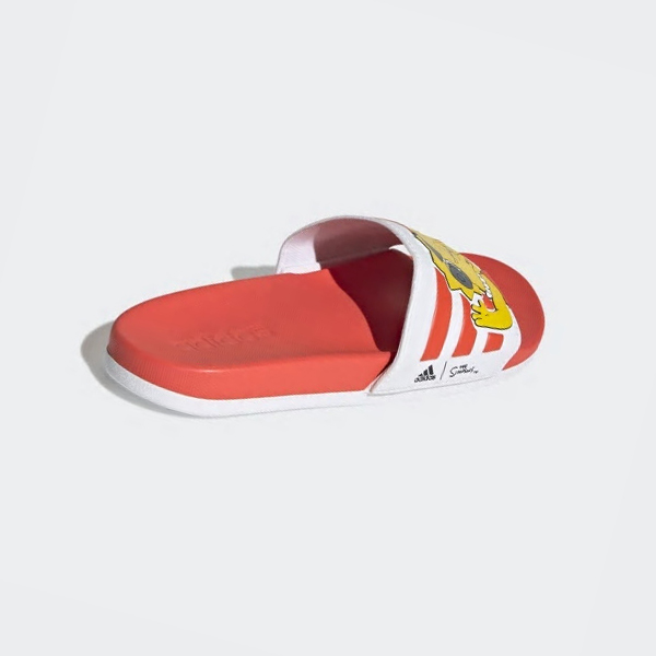 Chanclas Adidas The Simpsons Adilette Comodidad Mujer Chile Blancas - VYZJTQ625