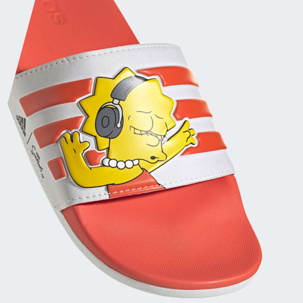 Chanclas Adidas The Simpsons Adilette Comodidad Mujer Chile Blancas - VYZJTQ625