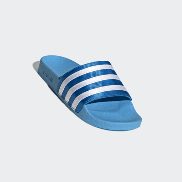 Chanclas Adidas adilette Mujer Chile Azules - YBQLST102