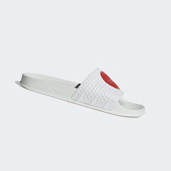 Chanclas Adidas adilette Mujer Chile Blancas - NIZWXF370