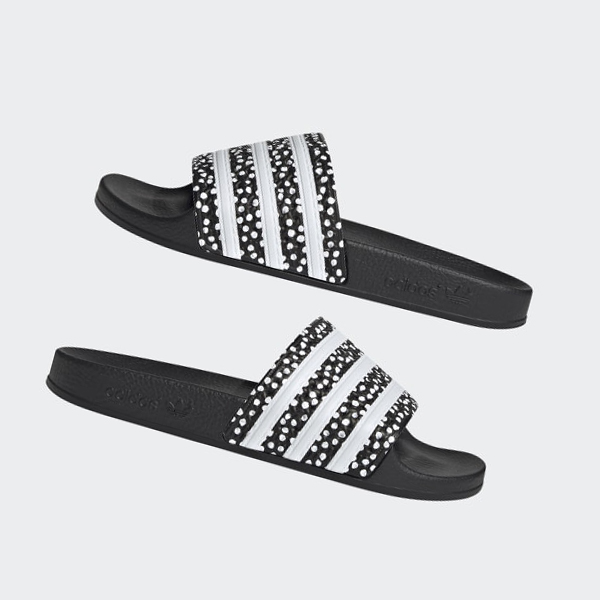 Chanclas Adidas adilette Mujer Chile Negras - LMZBXR352