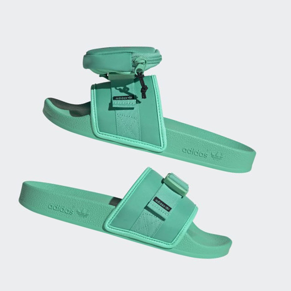 Chanclas Adidas adilette Mujer Chile Verde - XHQYPM756