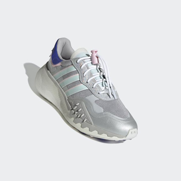 Zapatillas Adidas Choigo Mujer Chile Plateadas - OEDFKJ583