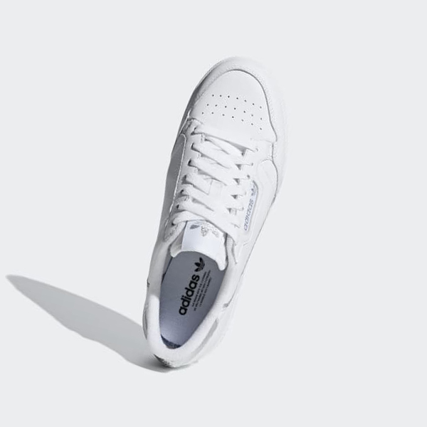 Zapatillas Adidas Continental 80 Mujer Chile Blancas - HTJQNZ089