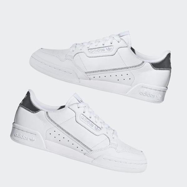 Zapatillas Adidas Continental 80 Mujer Chile Blancas - HTJQNZ089