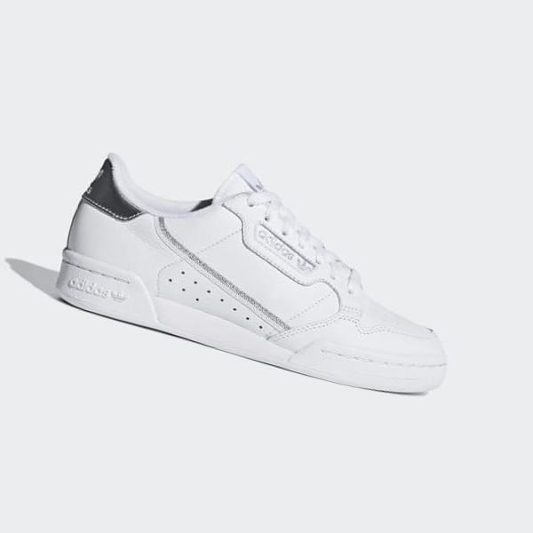 Zapatillas Adidas Continental 80 Mujer Chile Blancas - HTJQNZ089