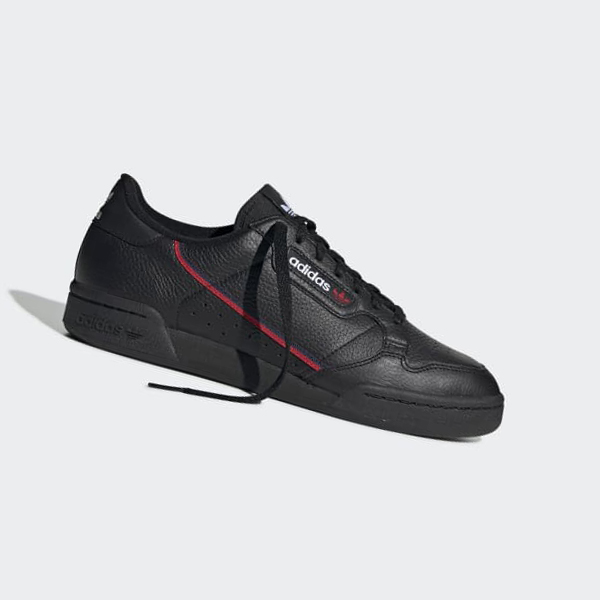 Zapatillas Adidas Continental 80 Mujer Chile Negras - DSBTFR205