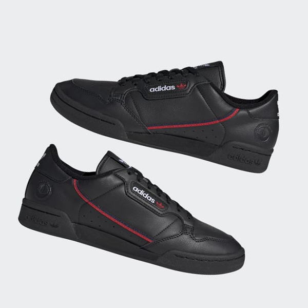 Zapatillas Adidas Continental 80 Vegan Mujer Chile Negras - OYDQXH385