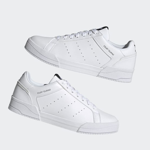 Zapatillas Adidas Court Tourino Mujer Chile Blancas - DJWBCP956