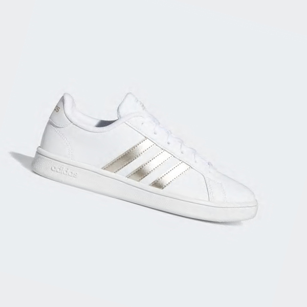 Zapatillas Adidas Grand Court Base Mujer Chile Blancas - HKISYW920