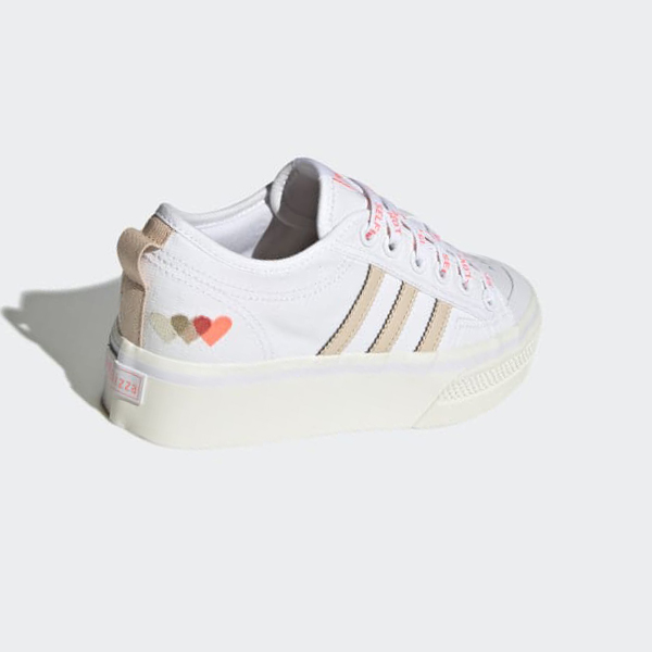 Zapatillas Adidas Nizza Plataforma Mujer Chile Blancas - BPJGYA680