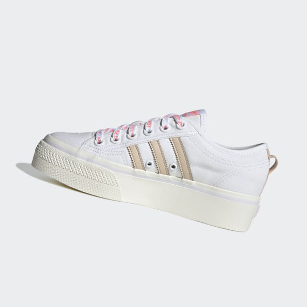 Zapatillas Adidas Nizza Plataforma Mujer Chile Blancas - BPJGYA680