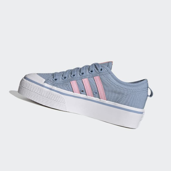 Zapatillas Adidas Nizza Plataforma Mujer Chile Azules - FJTDMV137