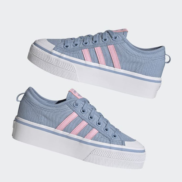 Zapatillas Adidas Nizza Plataforma Mujer Chile Azules - FJTDMV137