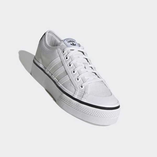 Zapatillas Adidas Nizza Plataforma Mujer Chile Blancas - FVBXUQ473