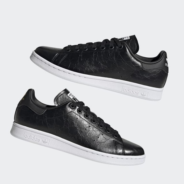 Zapatillas Adidas Stan Smith Mujer Chile Negras - ATRYPH594