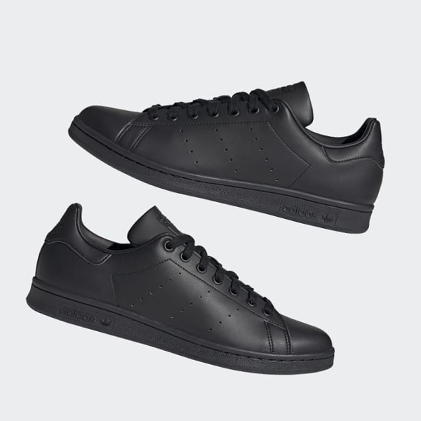 Zapatillas Adidas Stan Smith Mujer Chile Negras - AUESBL548