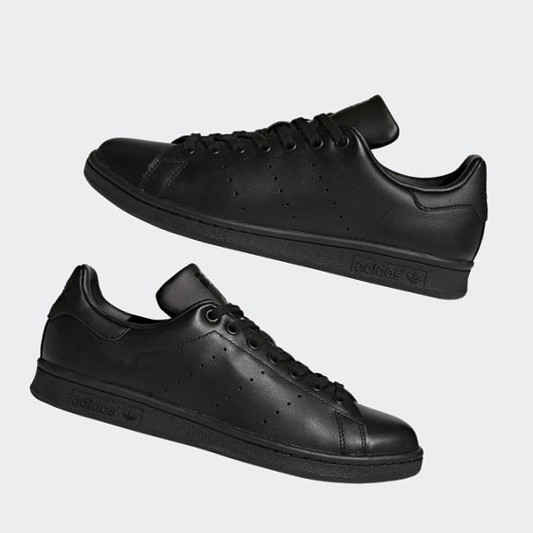 Zapatillas Adidas Stan Smith Mujer Chile Negras - GWJTRE782