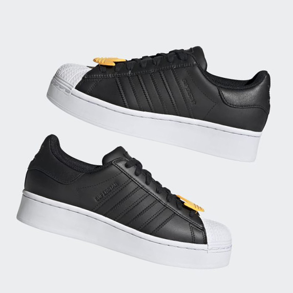 Zapatillas Adidas Superstar Bold Mujer Chile Negras - BMLASY386