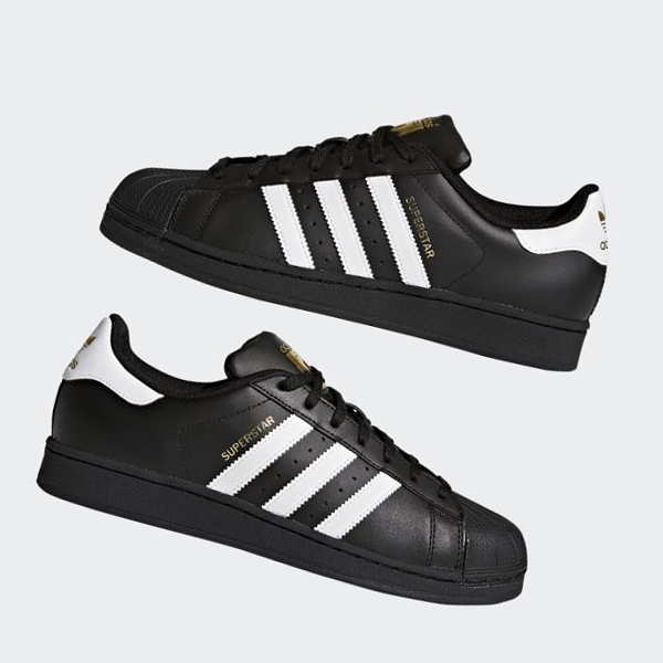 Zapatillas Adidas Superstar Foundation Mujer Chile Negras - JAIVYF829