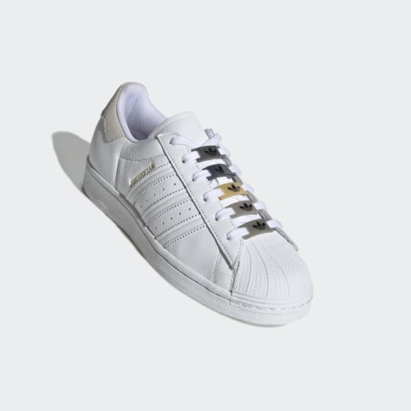 Zapatillas Adidas Superstar Mujer Chile Blancas - BAWICG624