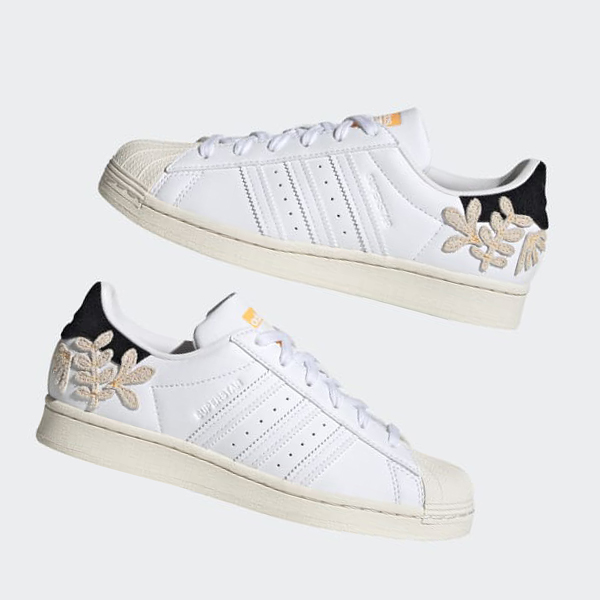 Zapatillas Adidas Superstar Mujer Chile Blancas - BZTPLF932