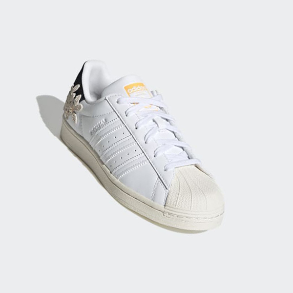 Zapatillas Adidas Superstar Mujer Chile Blancas - BZTPLF932