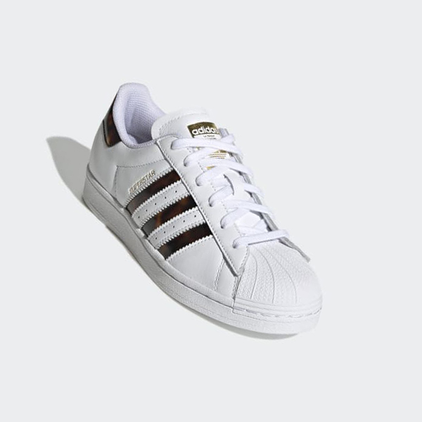 Zapatillas Adidas Superstar Mujer Chile Blancas - TRFMDU147