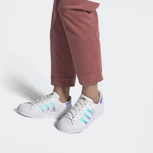 Zapatillas Adidas Superstar Mujer Chile Blancas - WKQADR264