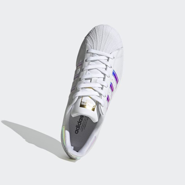 Zapatillas Adidas Superstar Mujer Chile Blancas - WKQADR264