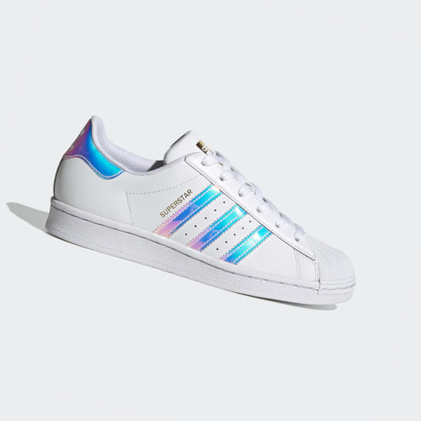 Zapatillas Adidas Superstar Mujer Chile Blancas - WKQADR264